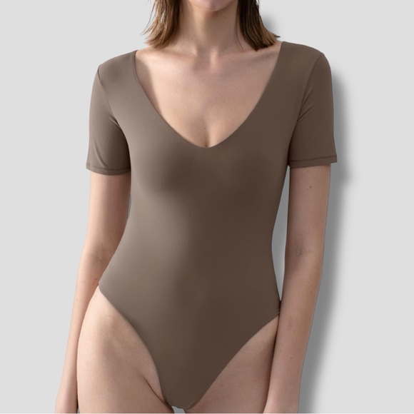 Pumiey Tops - Pumiey Brown Bodysuit - S
